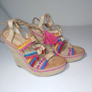 SCHUTZ Women's Mella Espadrille Wedge Sandal Siz 8.5B